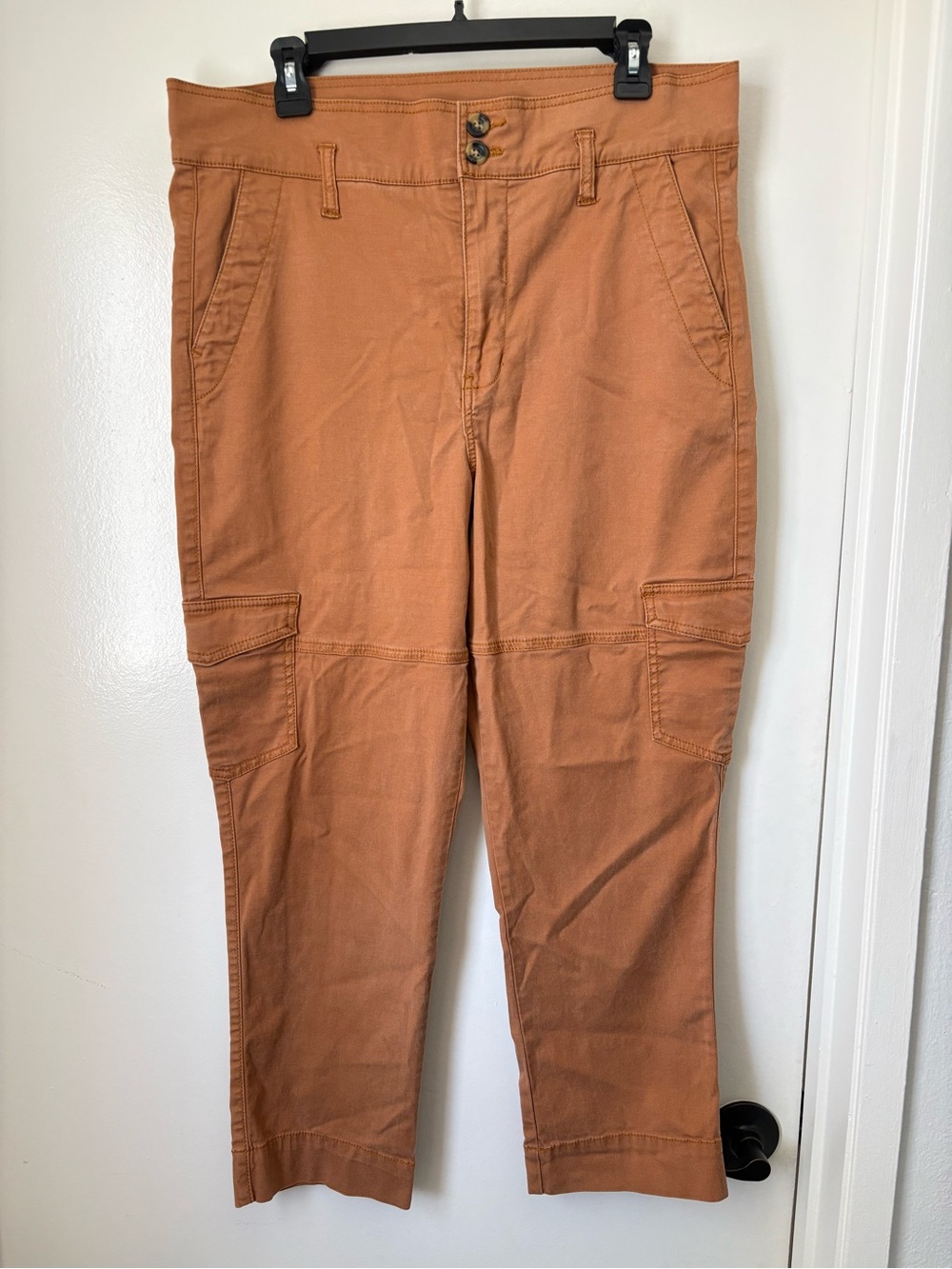 CAbi Women's Cargo Pants in Rust Orange